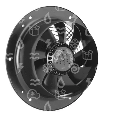 ventilátor axiální EBM W2E250-CM06-01, d=250x96mm, 230V, do potrubí